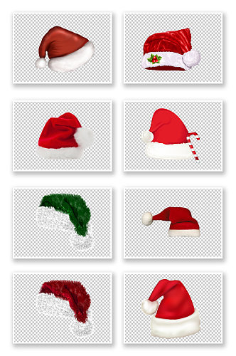 红色圣诞帽元素节日