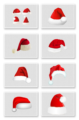 红色圣诞帽元素节日