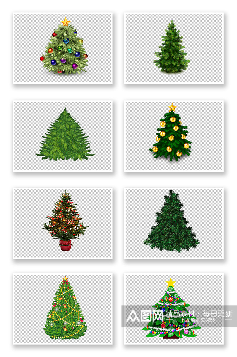 绿色圣诞节圣诞树免抠元素素材