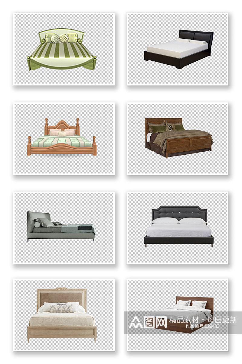 家居床垫床上用品软装元素素材