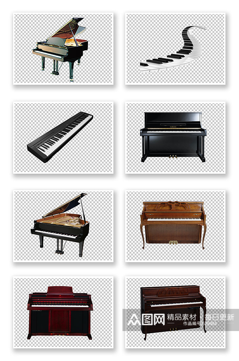 各种钢琴音乐器材素材