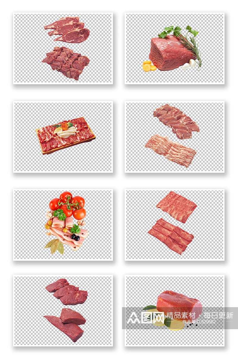 猪肉牛肉五花肉肉类素材素材