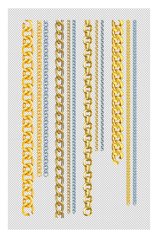 黄金首饰戒指海报设计立即下载简约大气黄金首饰免抠元素手绘金链子金