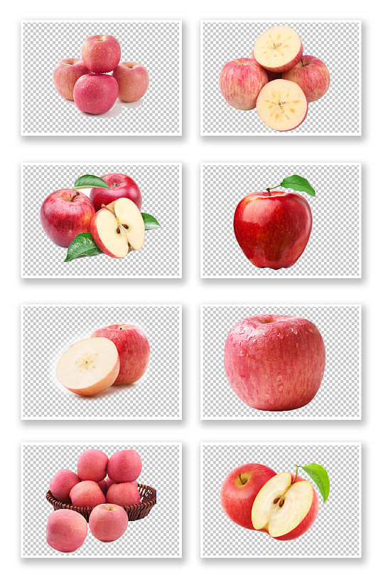 红苹果水果免抠元素