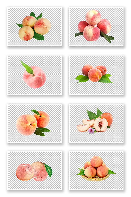 新鲜水果桃子水蜜桃元素