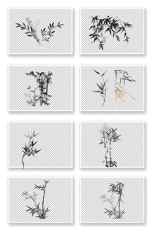 中国风水墨竹子素材-众图网