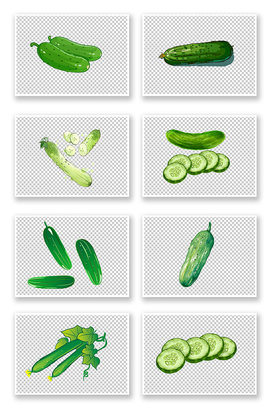 绿色黄瓜有机蔬菜素材