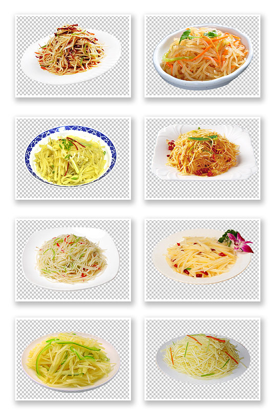 特色小吃美食土豆絲元素
