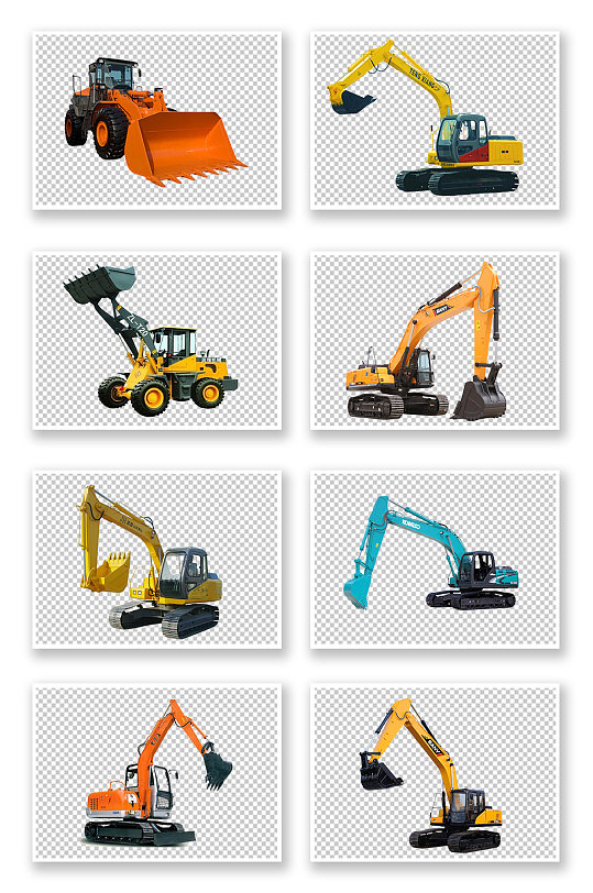 工程机械工地挖掘机素材-众图网