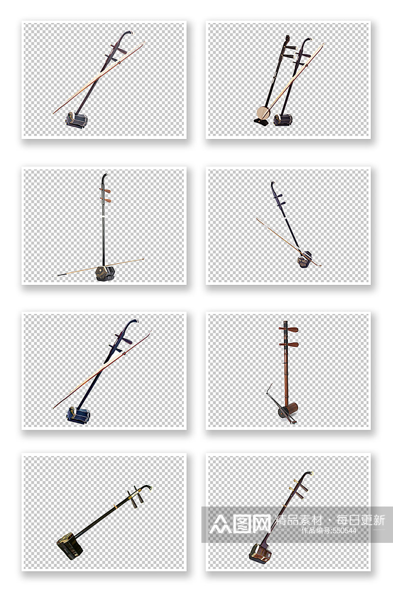 传统乐器二胡免抠元素素材