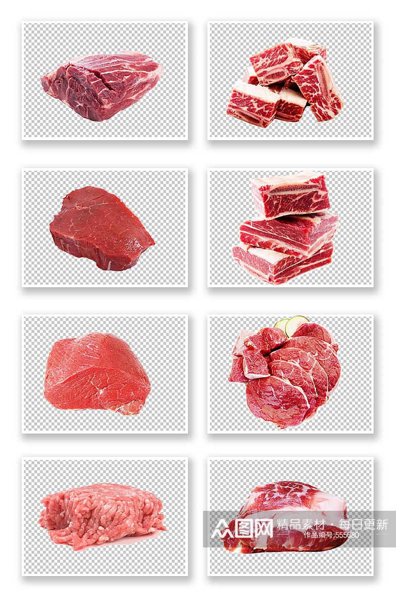 生鲜肉猪肉牛肉五花肉肉类素材素材