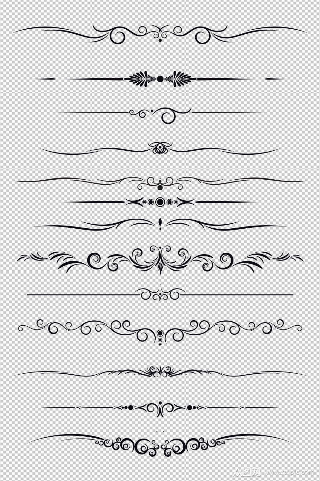 古典边框花纹线条图案