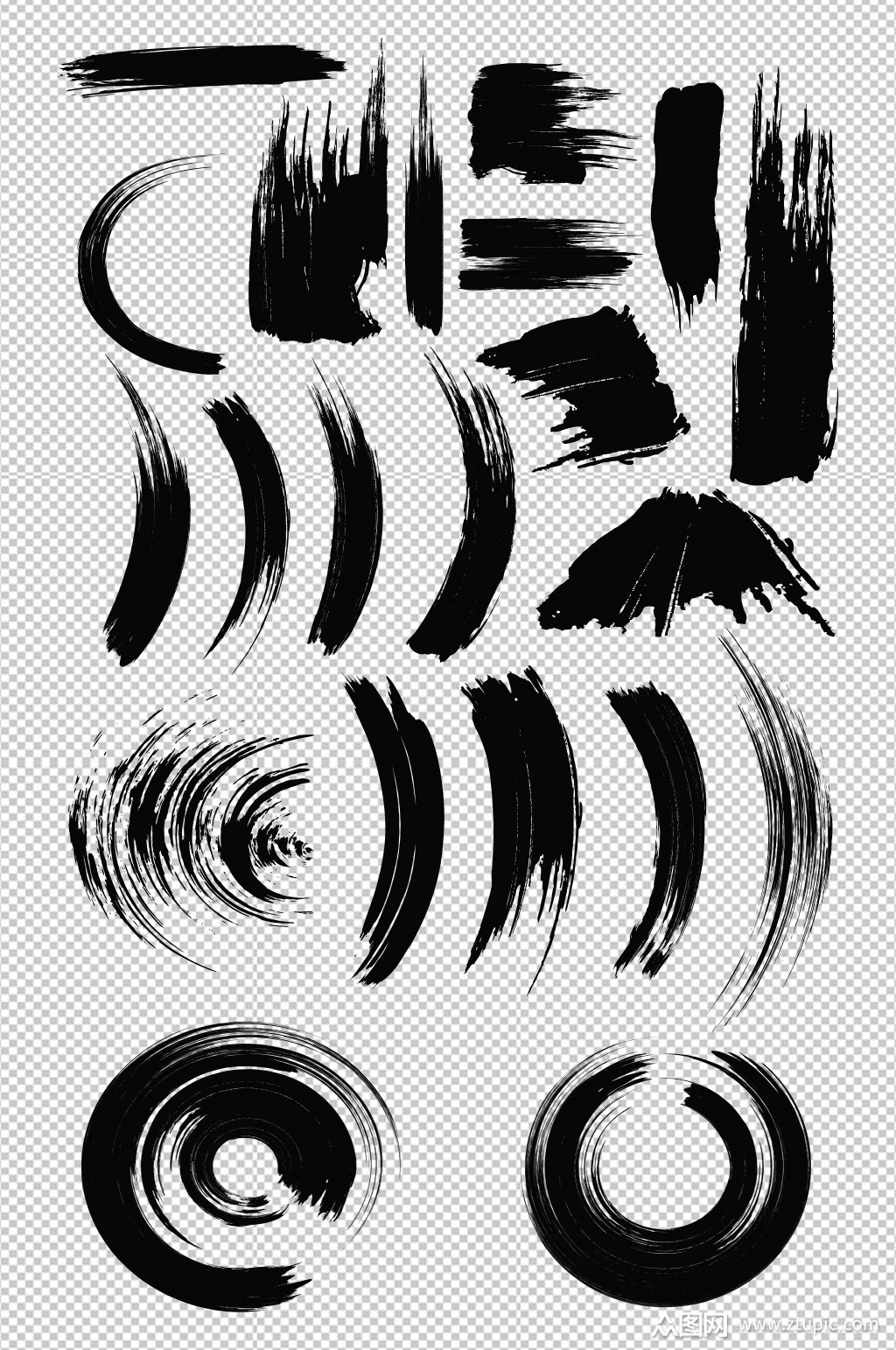 墨迹笔刷毛笔书法效果