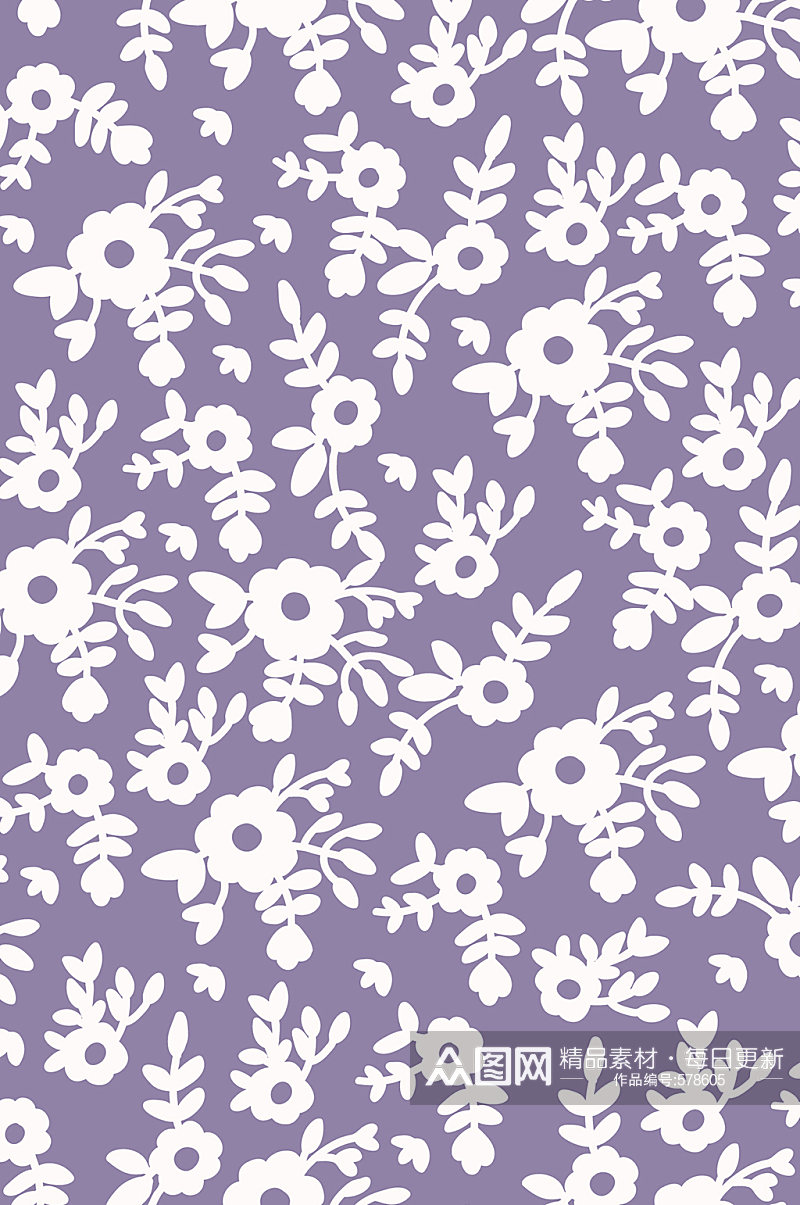 紫色水彩花卉背景矢量素材
