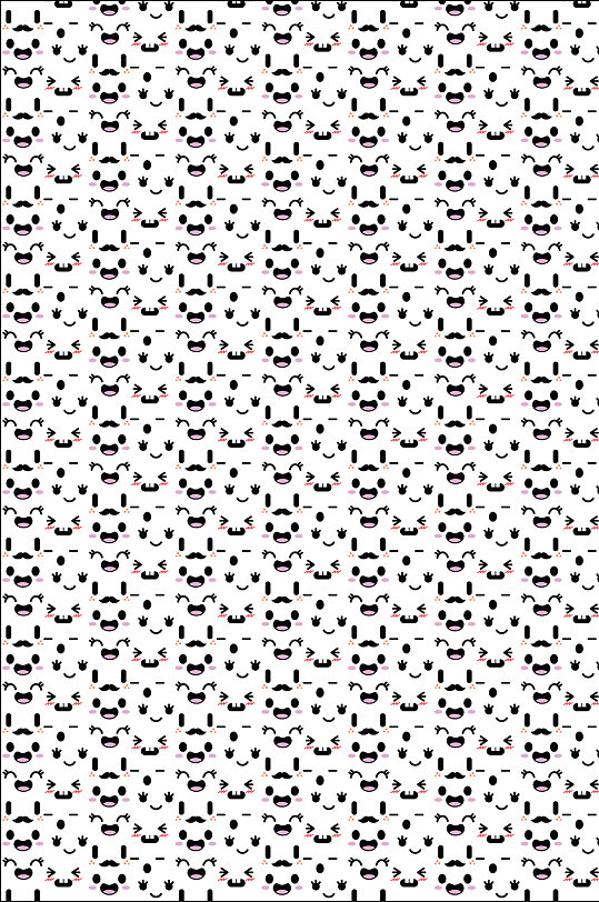 可爱表情图案背景