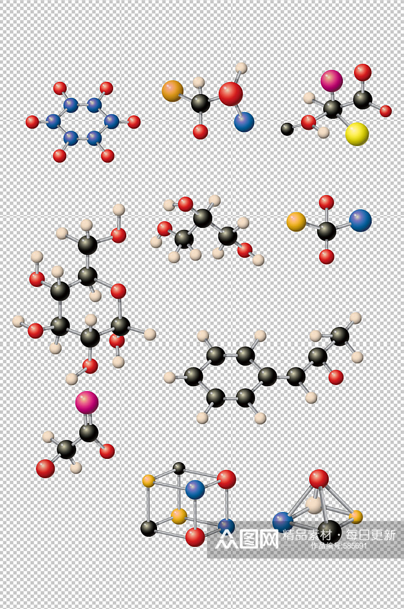 化学分子结构医药素材 化学元素素材