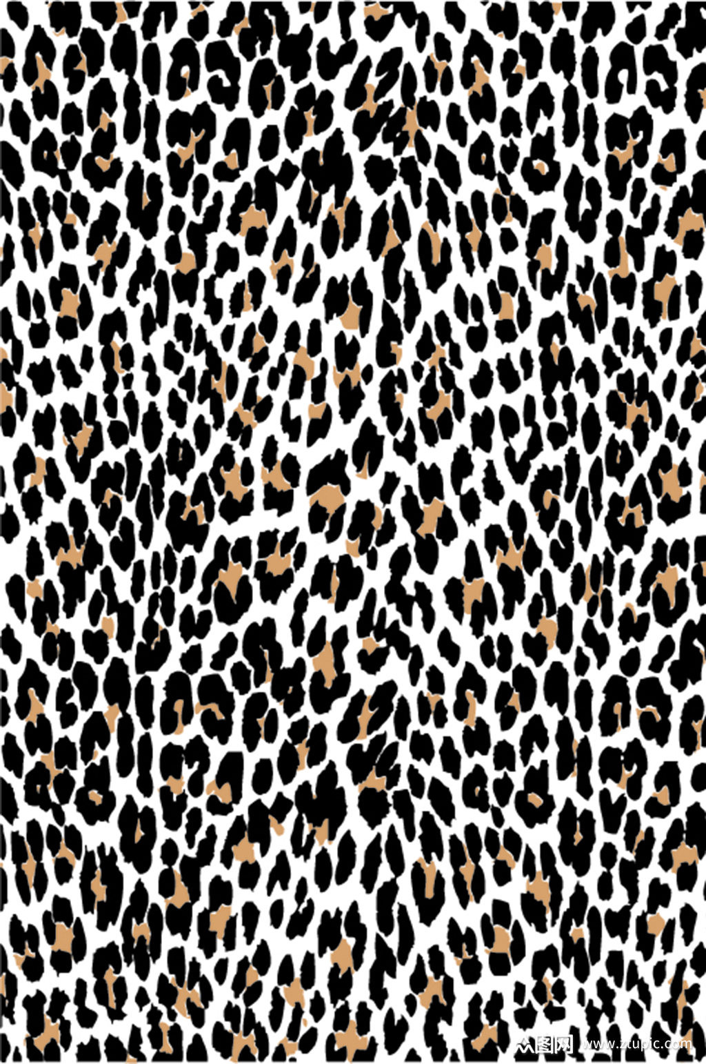 卡通手绘豹纹背景设计