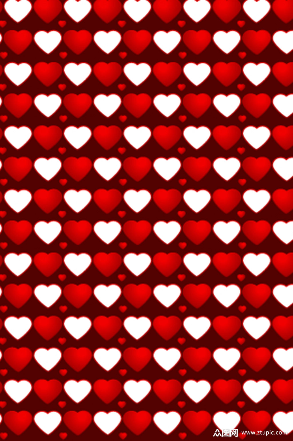 情人节红色心形背景素材