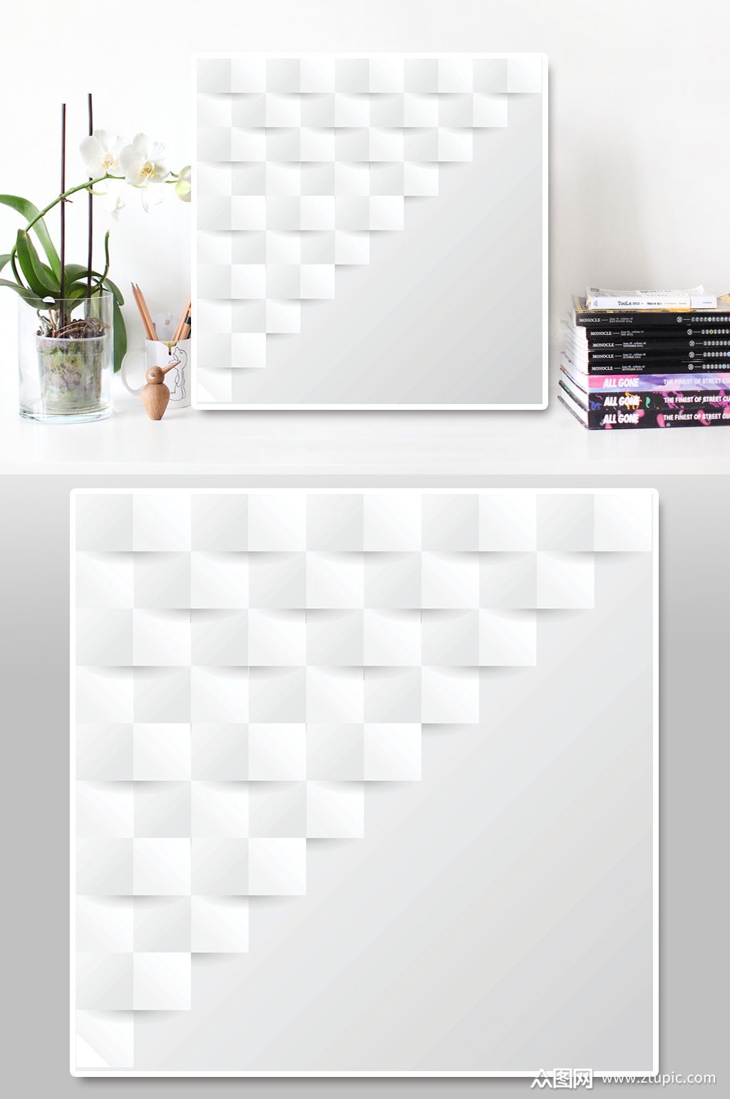 白色创意几何背景