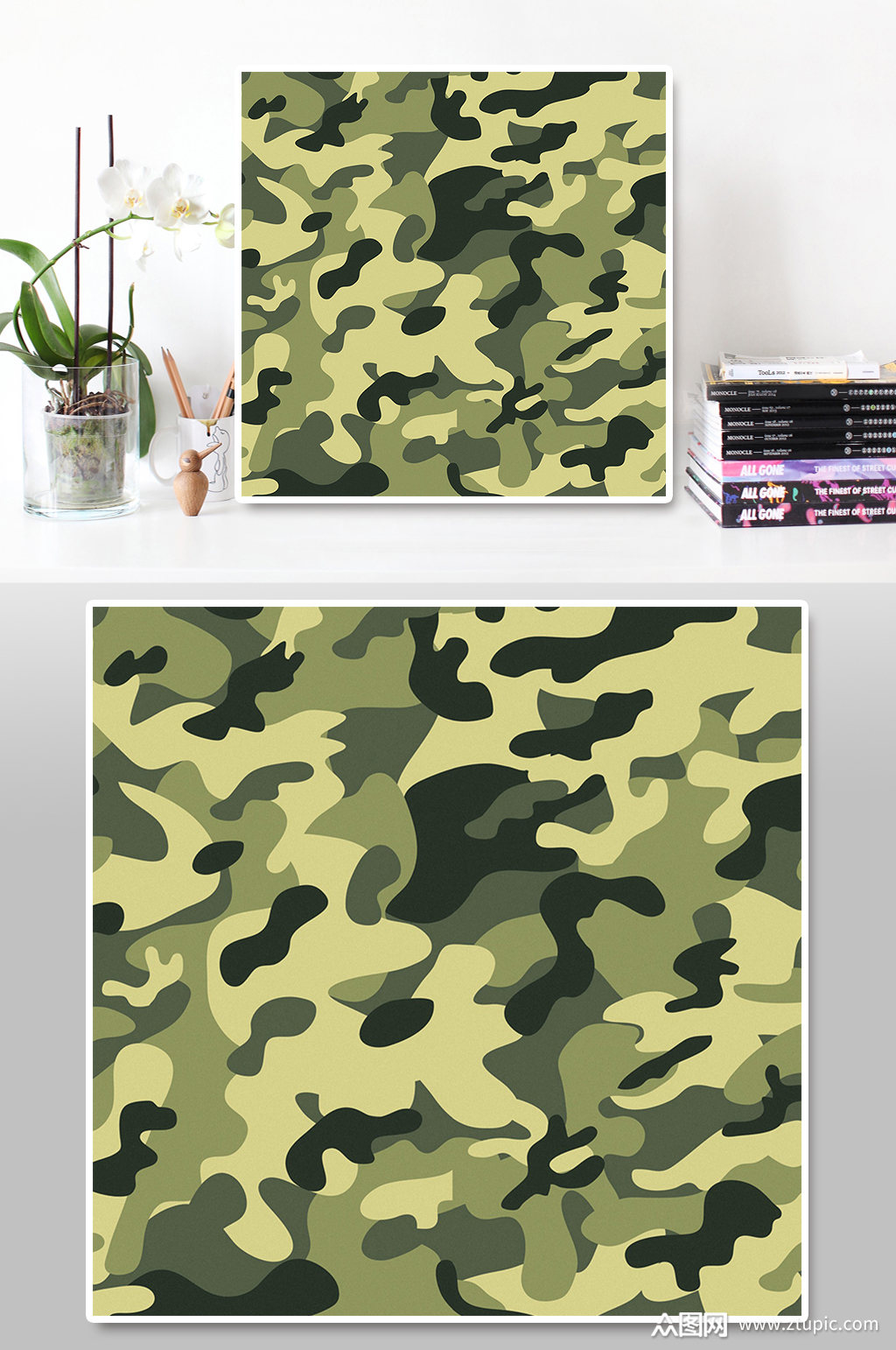 军绿色迷彩背景素材