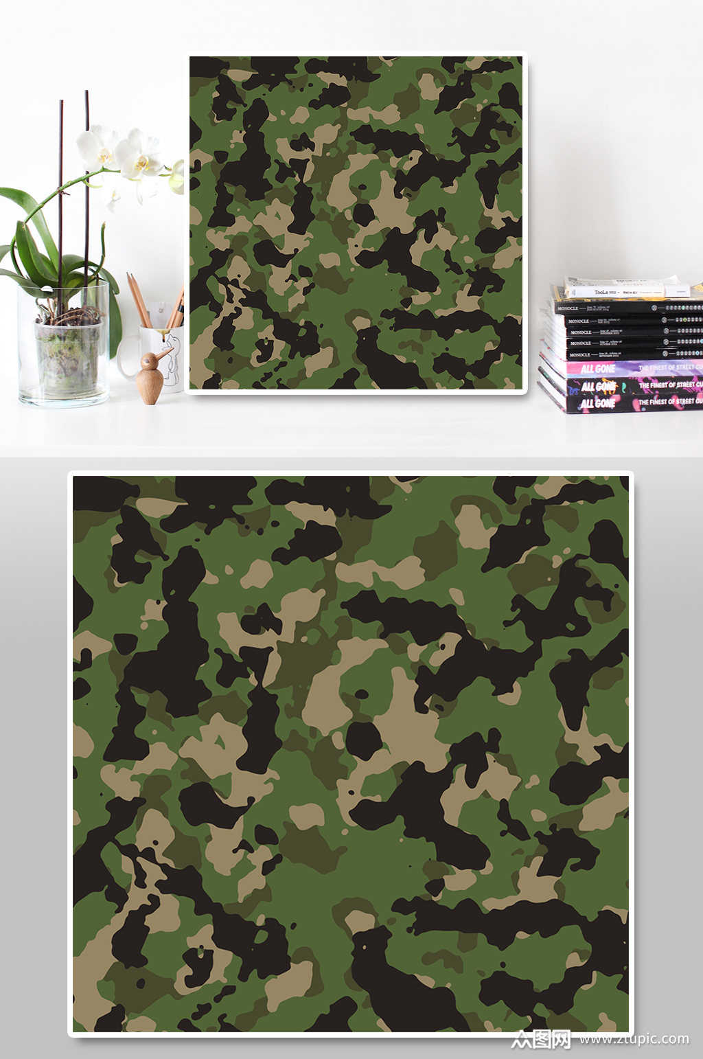 军绿色迷彩背景素材