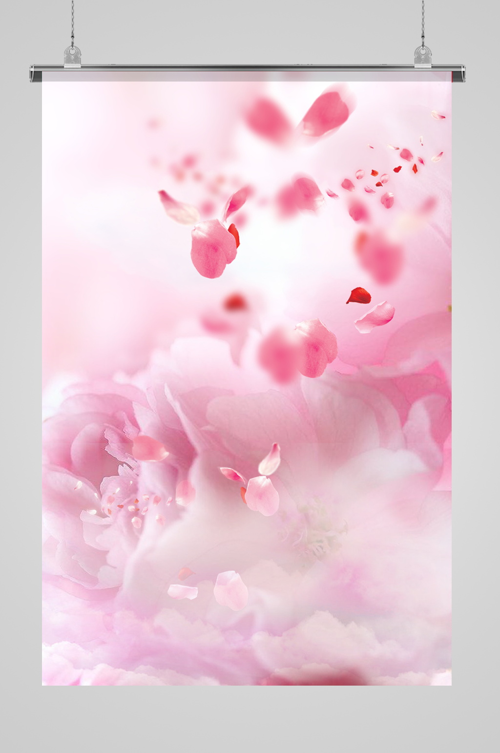 唯美花朵粉色海报背景素材