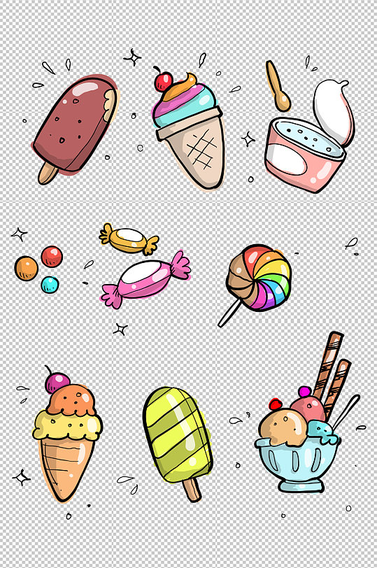 卡通冰淇淋雪糕背景设计