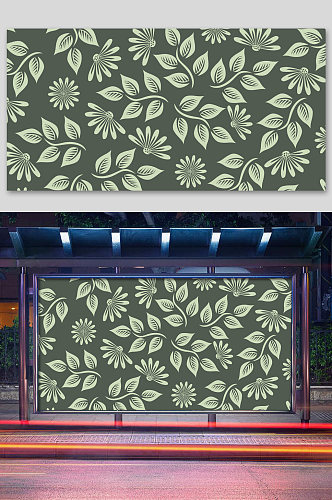 绿色手绘植物背景设计