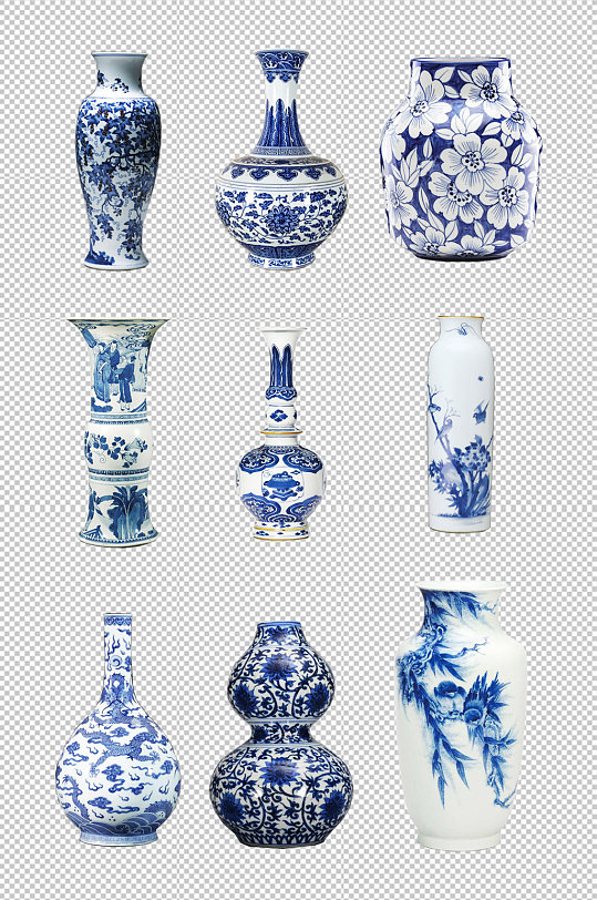 青花瓷陶瓷花瓶瓷瓶