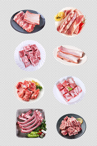 生鲜肉猪肉牛肉排骨素材