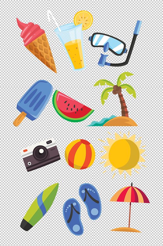 夏日旅行海报立即下载海边度假旅游装备素材立即下载海边度假旅游装备
