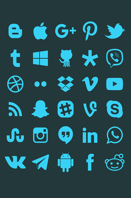 商务互联网办公ui图标设计