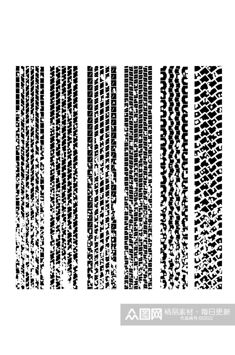 汽车轮胎压痕胎印元素素材