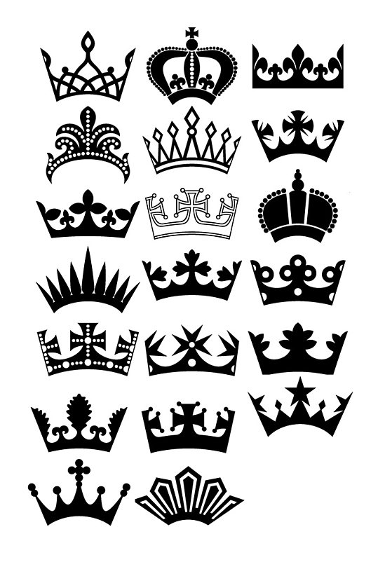 皇冠剪影皇冠王冠素材