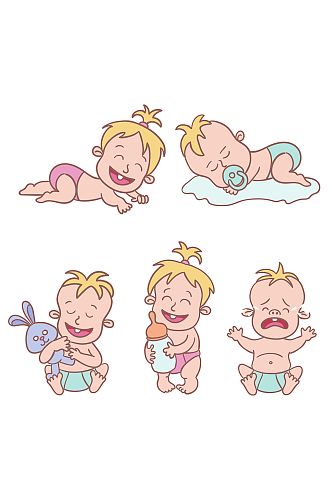 卡通婴儿宝宝娃娃素材