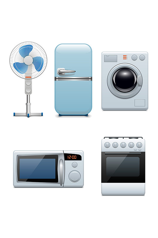 家用电器洗衣机元素