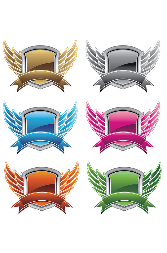 卡通餐饮标签标签徽章元素