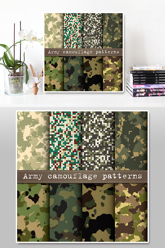 部队军绿色迷彩背景素材-众图网