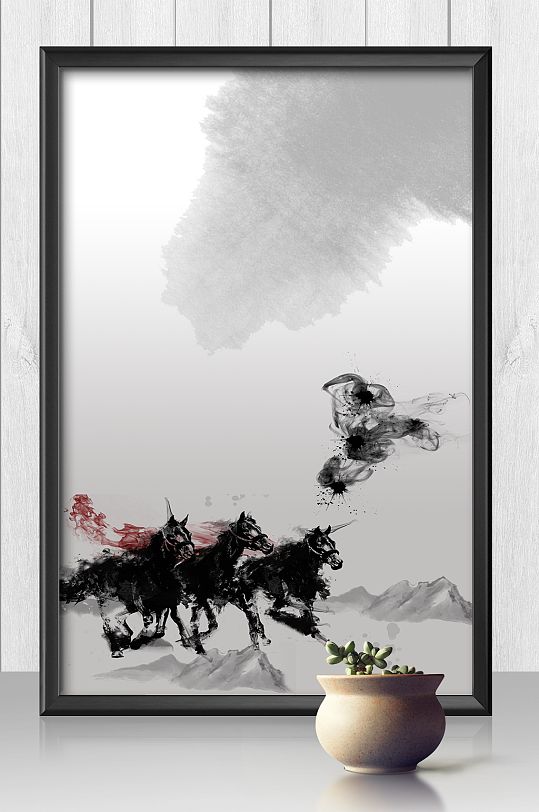 古典风水墨广告背景图