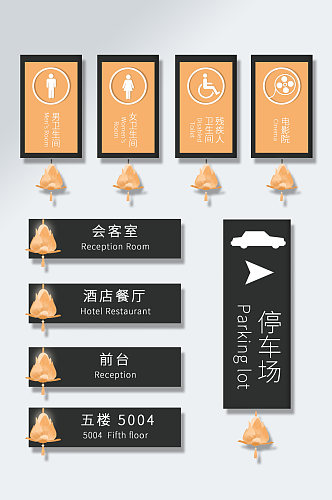 购物中心商场停车场导视VI门牌