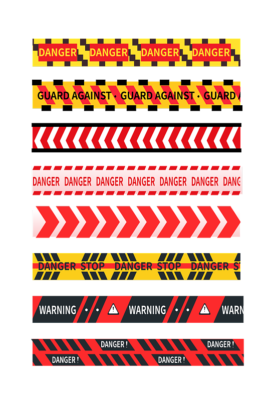 警戒线安全警戒线矢量素材