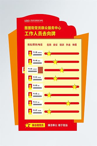 政府公安社区单位去向牌