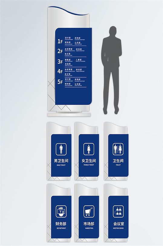 企业公司办公楼层指示牌层牌门牌标识牌vi导视