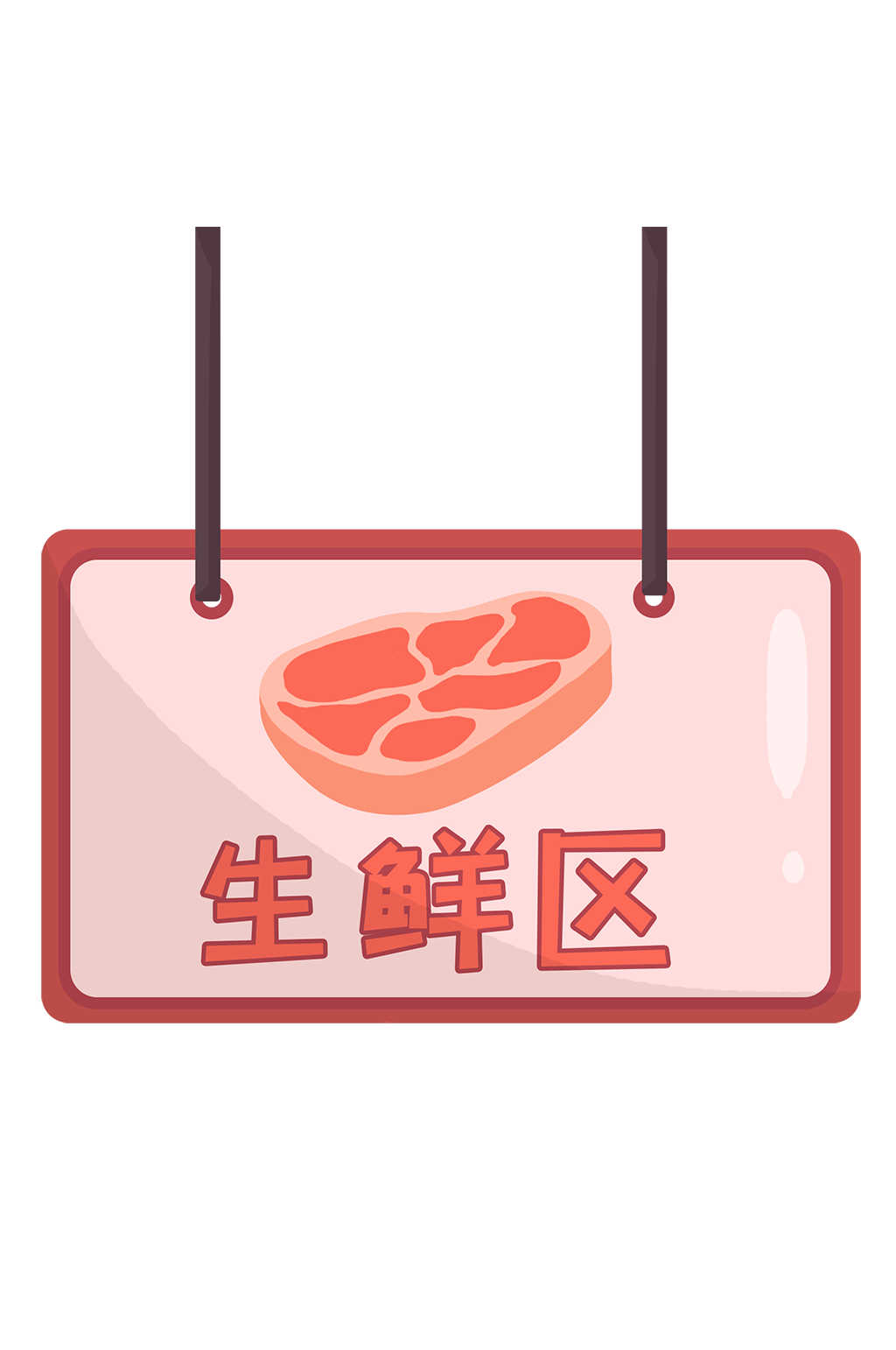 超市菜市生鲜区系统标识牌