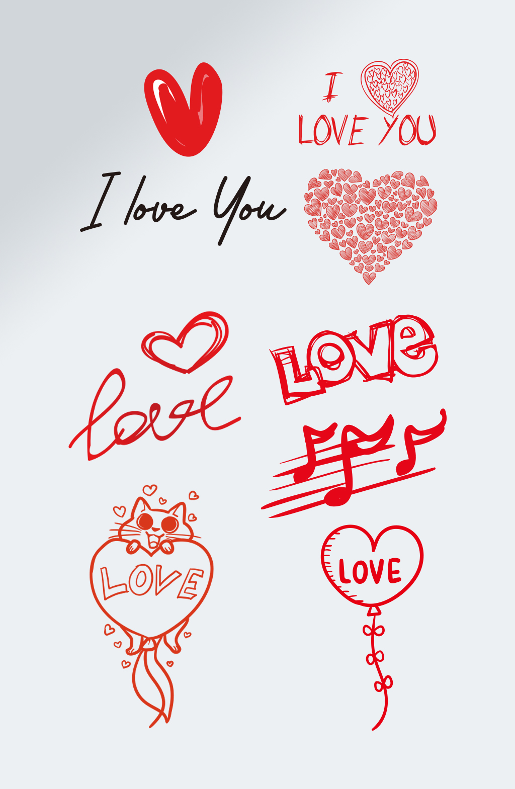 love花式字体复制图片