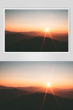 夕阳风景摄影图片