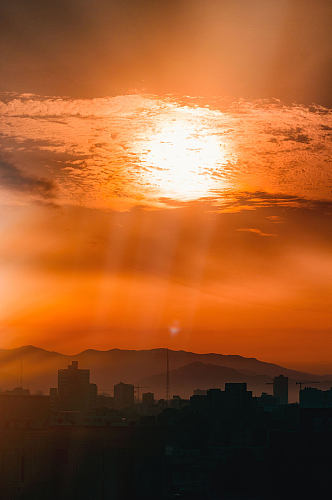 夕阳风景摄影图片