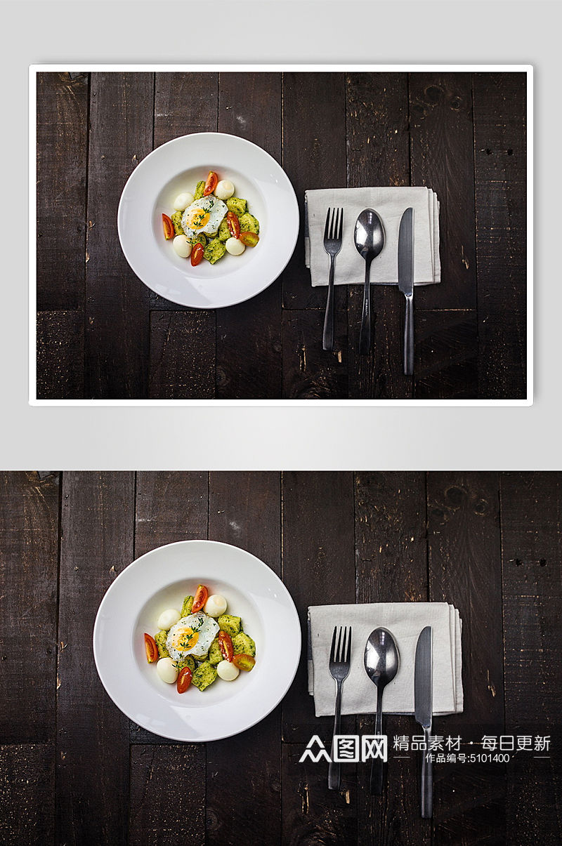 光盘餐具创意摄影素材