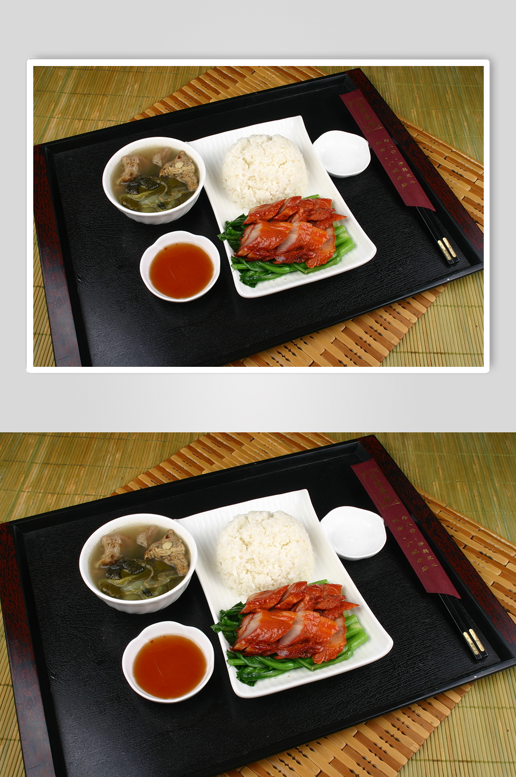 美味叉烧饭摄影图素材