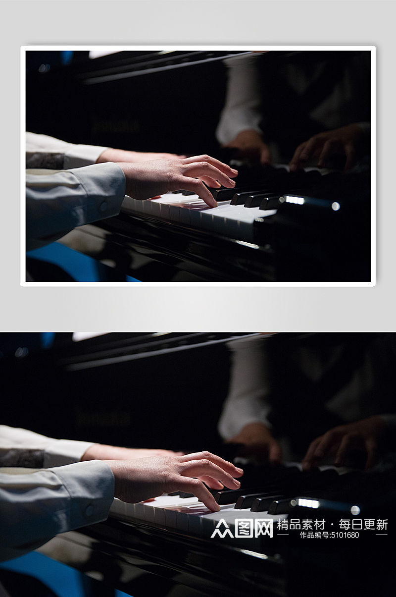 弹钢琴人物演出创意摄影素材